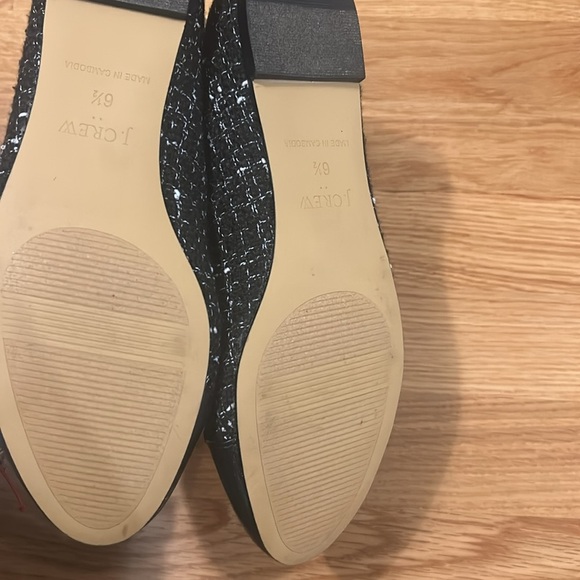 J. Crew Black and White Tweed Ballet Flats Size 6.5 - Picture 10 of 10